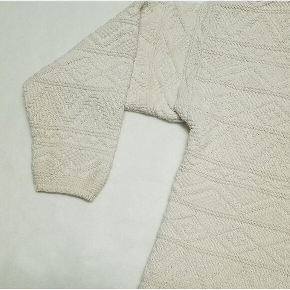 VINTAGE 80s GAP Cream Aztec Print Cropped Sweater - Picture 6 of 11